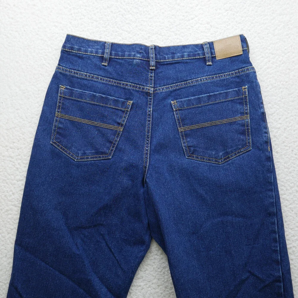 Duke Haband Jeans Mens 32x29 Straight Fit Blue Denim Classic High Rise Stretch